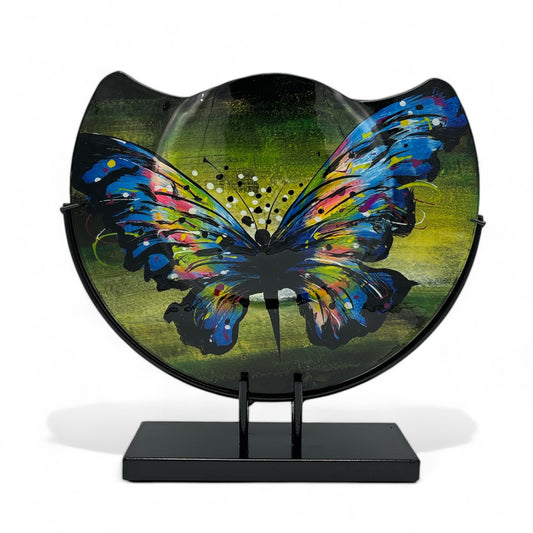 Vaas glas halfrond Butterfly